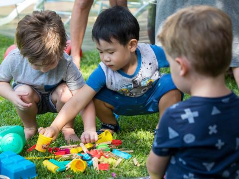 children playing outdoors