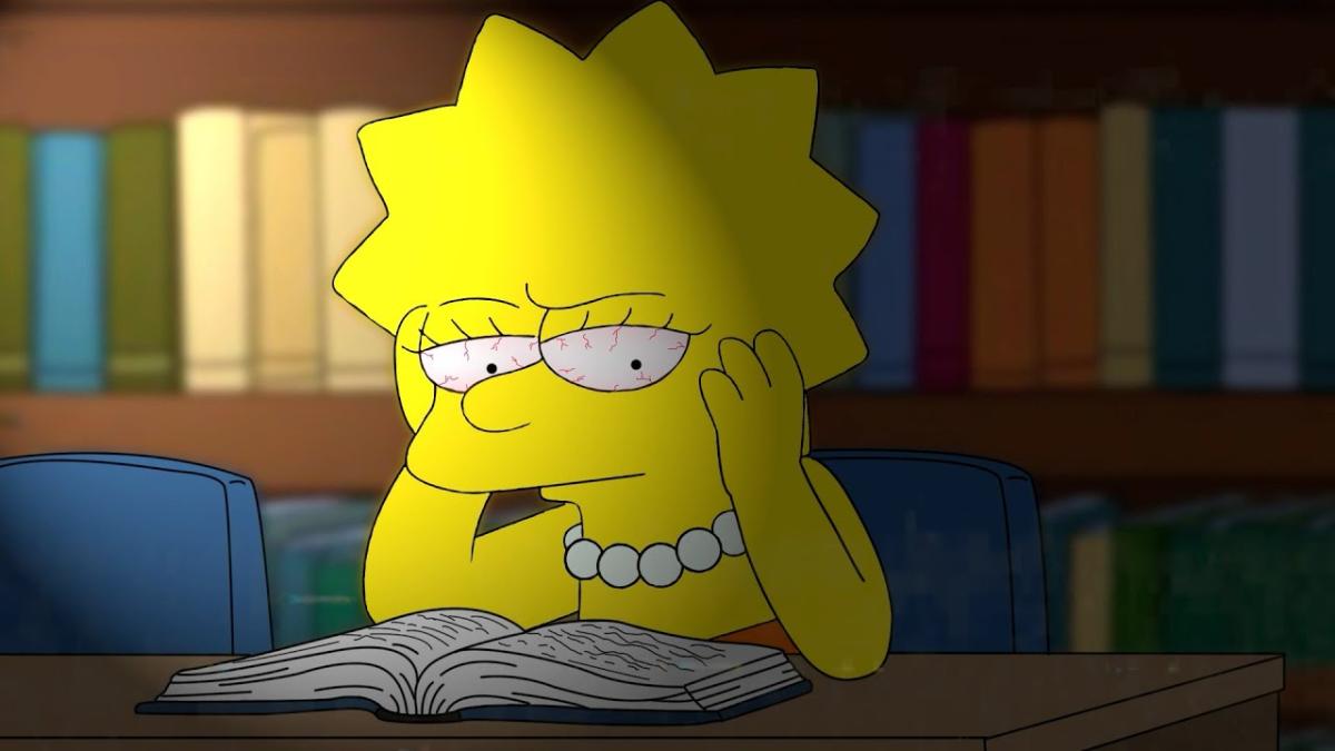 Lisa Simpson studying