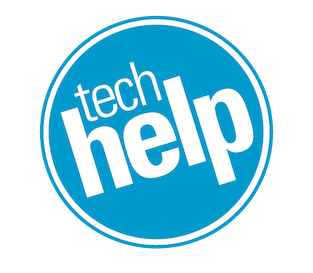 Blue Tech Help Circle Logo